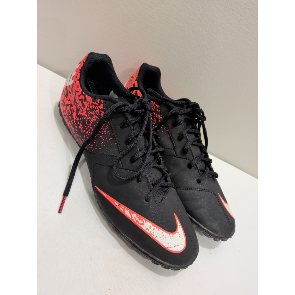 NIKE Bombax IC Men Black Red Indoor Soccer Shoes Sneakers 826485-018 Sz 10.5